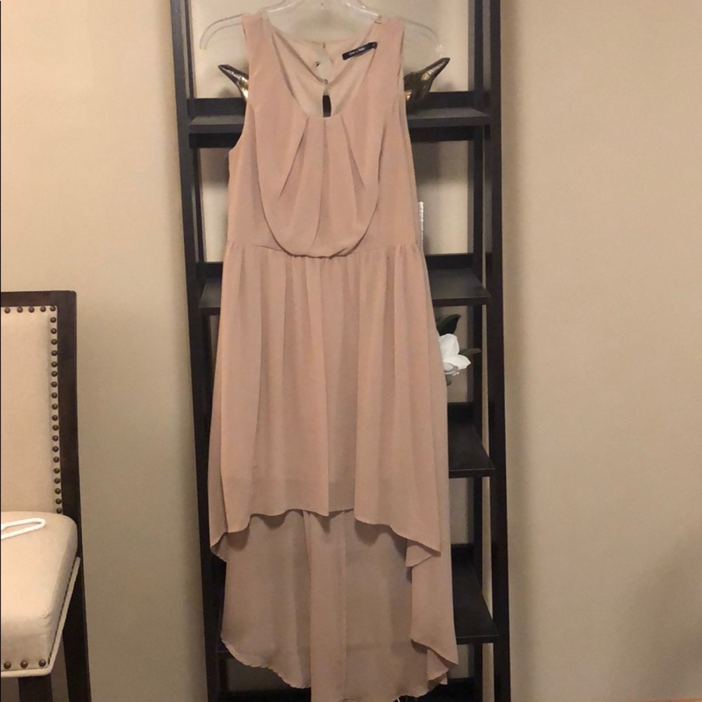Tan hi-lo dress